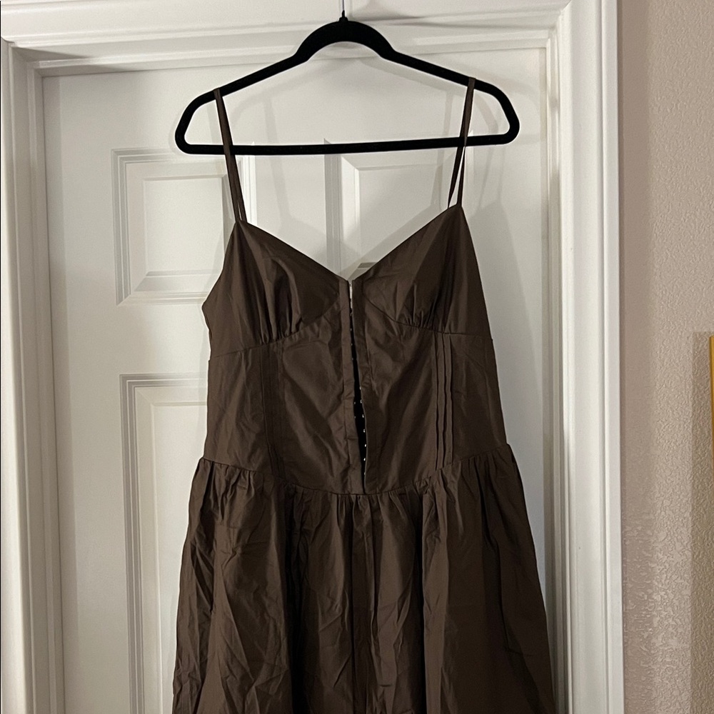 Peppermayo Brown Strapless Dress